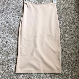 American Apparel beige pencil skirt. Size small.